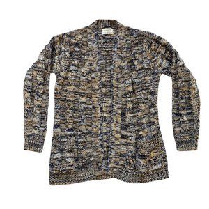 Vintage Contemporary Classics Cable Knit Open Cardigan Sweater Pockets